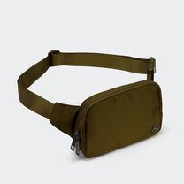 2L Nylon Belt Bag With Adjustable Strap And Two Zippered Compartments