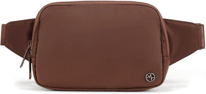 2L Nylon Belt Bag With Adjustable Strap And Two Zippered Compartments