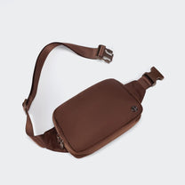 2L Nylon Belt Bag With Adjustable Strap And Two Zippered Compartments