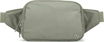 2L Nylon Belt Bag With Adjustable Strap And Two Zippered Compartments
