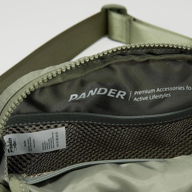 2L Nylon Belt Bag With Adjustable Strap And Two Zippered Compartments