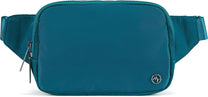 2L Nylon Belt Bag With Adjustable Strap And Two Zippered Compartments