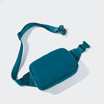 2L Nylon Belt Bag With Adjustable Strap And Two Zippered Compartments