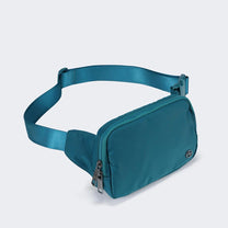 2L Nylon Belt Bag With Adjustable Strap And Two Zippered Compartments