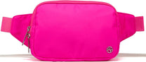 2L Nylon Belt Bag With Adjustable Strap And Two Zippered Compartments