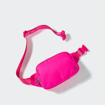 2L Nylon Belt Bag With Adjustable Strap And Two Zippered Compartments