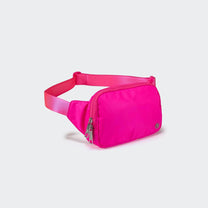 2L Nylon Belt Bag With Adjustable Strap And Two Zippered Compartments