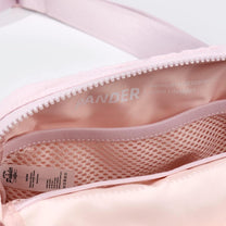 2L Nylon Belt Bag With Adjustable Strap And Two Zippered Compartments