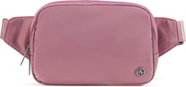 2L Nylon Belt Bag With Adjustable Strap And Two Zippered Compartments
