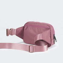 2L Nylon Belt Bag With Adjustable Strap And Two Zippered Compartments