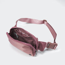 2L Nylon Belt Bag With Adjustable Strap And Two Zippered Compartments