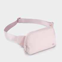 2L Nylon Belt Bag With Adjustable Strap And Two Zippered Compartments