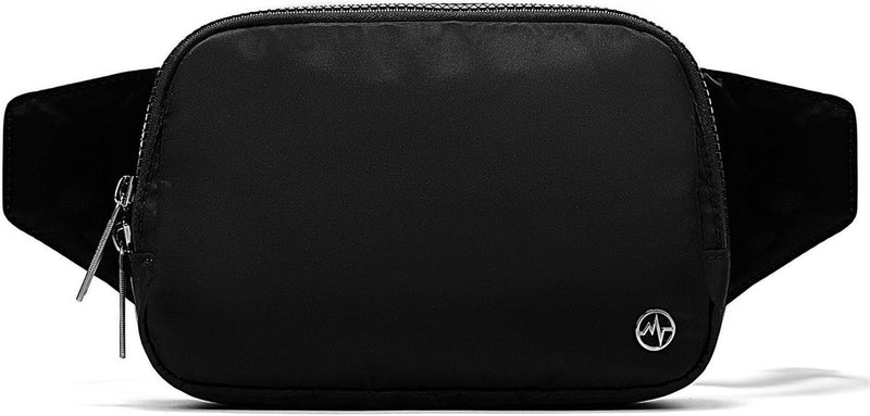 2L Nylon Belt Bag With Adjustable Strap And Two Zippered Compartments