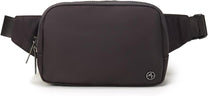 2L Nylon Belt Bag With Adjustable Strap And Two Zippered Compartments