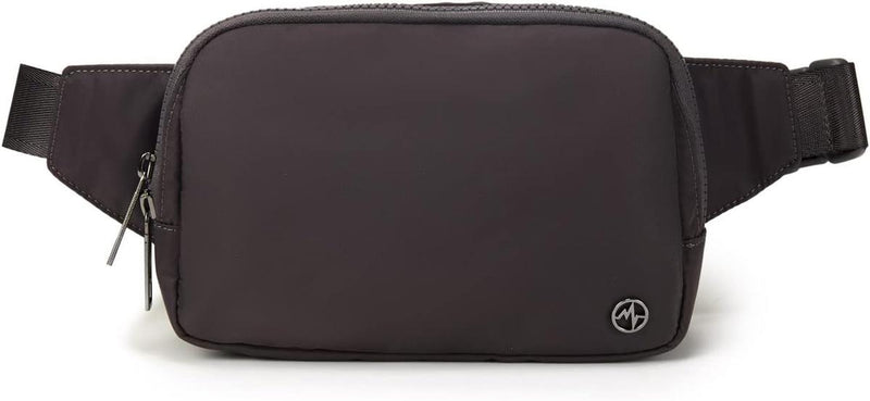 2L Nylon Belt Bag With Adjustable Strap And Two Zippered Compartments
