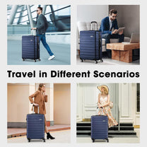 3-Piece Hard Shell Spinner Luggage Set With TSA Lock And Organised Interior