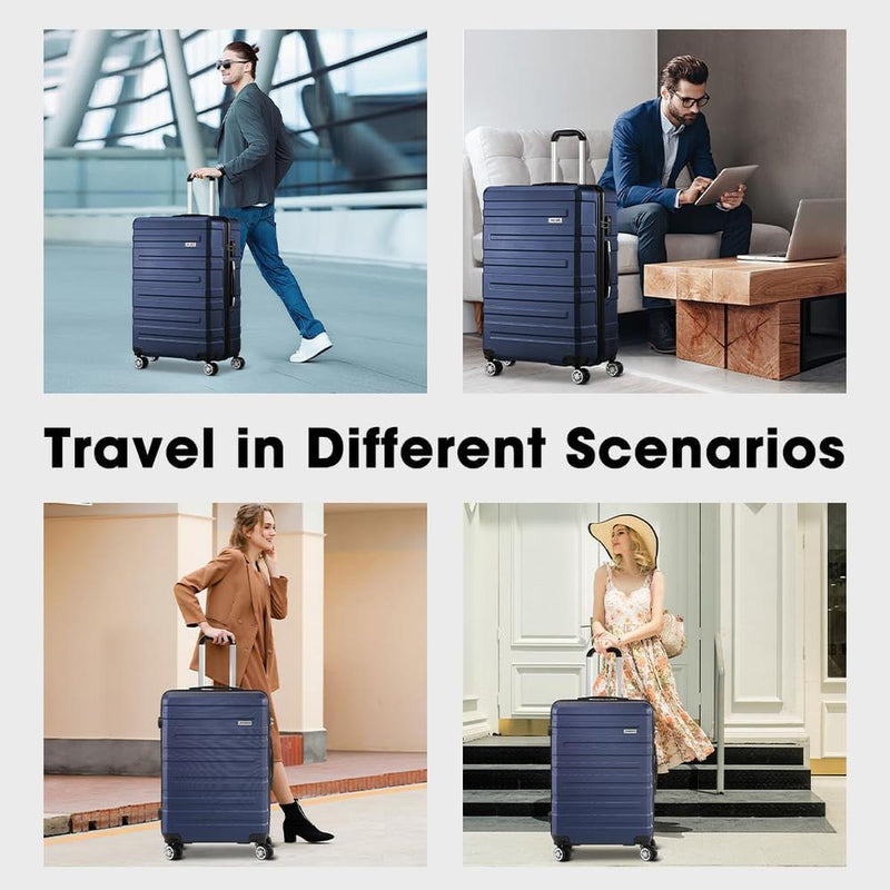 3-Piece Hard Shell Spinner Luggage Set With TSA Lock And Organised Interior
