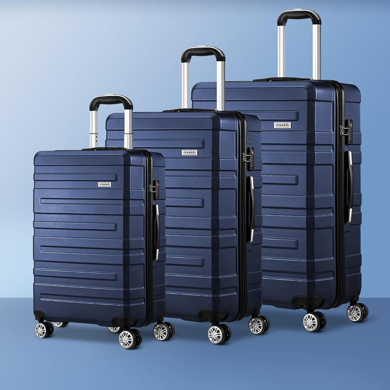3-Piece Hard Shell Spinner Luggage Set With TSA Lock And Organised Interior