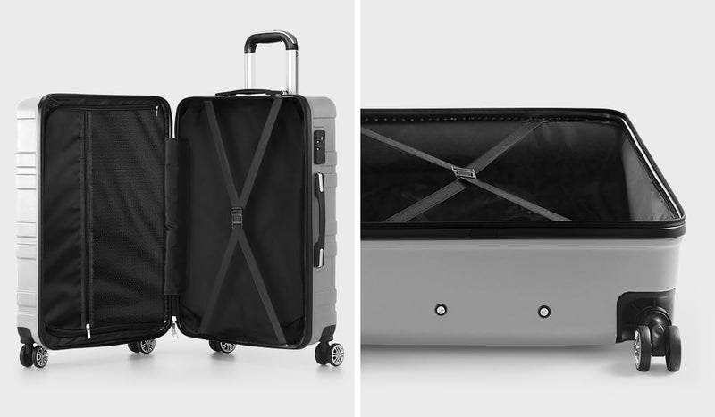 3-Piece Hard Shell Spinner Luggage Set With TSA Lock And Organised Interior