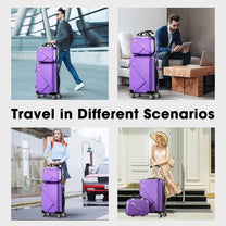 3-Piece Hard Shell Spinner Luggage Set With TSA Lock And Organised Interior