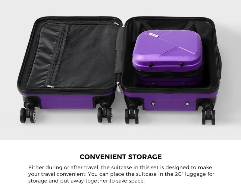 3-Piece Hard Shell Spinner Luggage Set With TSA Lock And Organised Interior