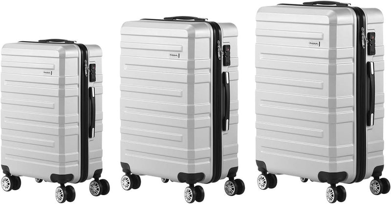 3-Piece Hard Shell Spinner Luggage Set With TSA Lock And Organised Interior