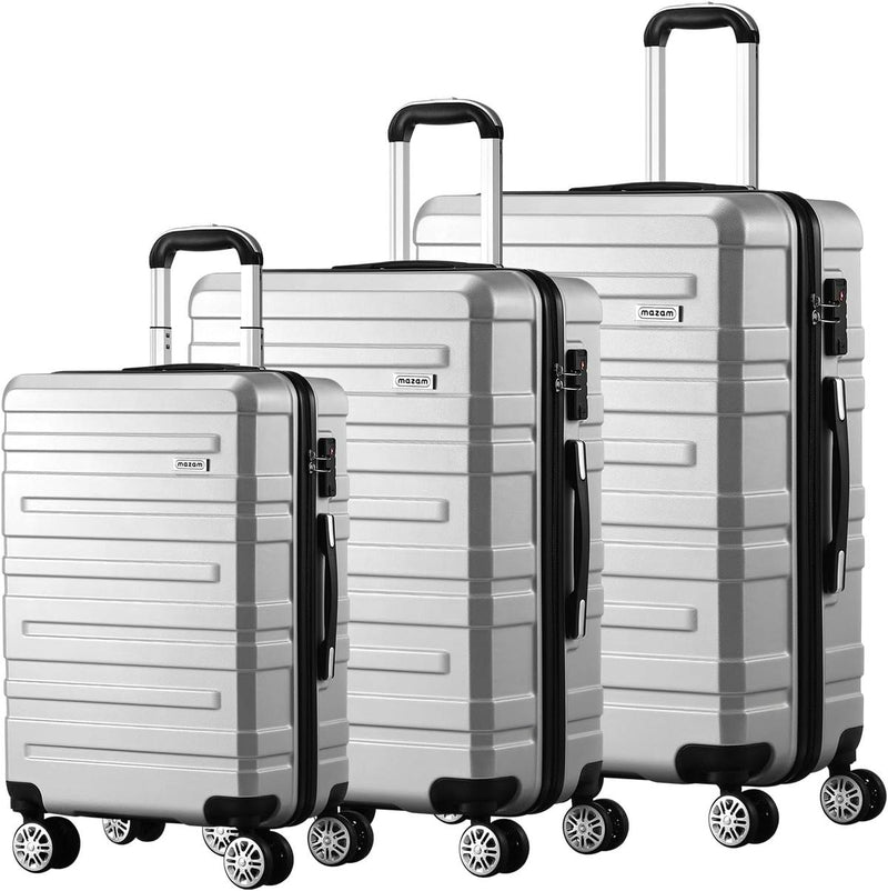 3-Piece Hard Shell Spinner Luggage Set With TSA Lock And Organised Interior