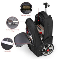 3-in-1 Laptop Backpack Trolley Suitcase With Padded Compartment