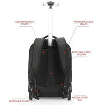 3-in-1 Laptop Backpack Trolley Suitcase With Padded Compartment