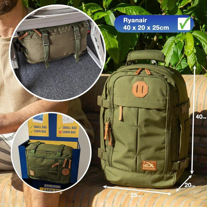 30L Mini Cabin Backpack Underseat Carry-On With Organisational Pocket