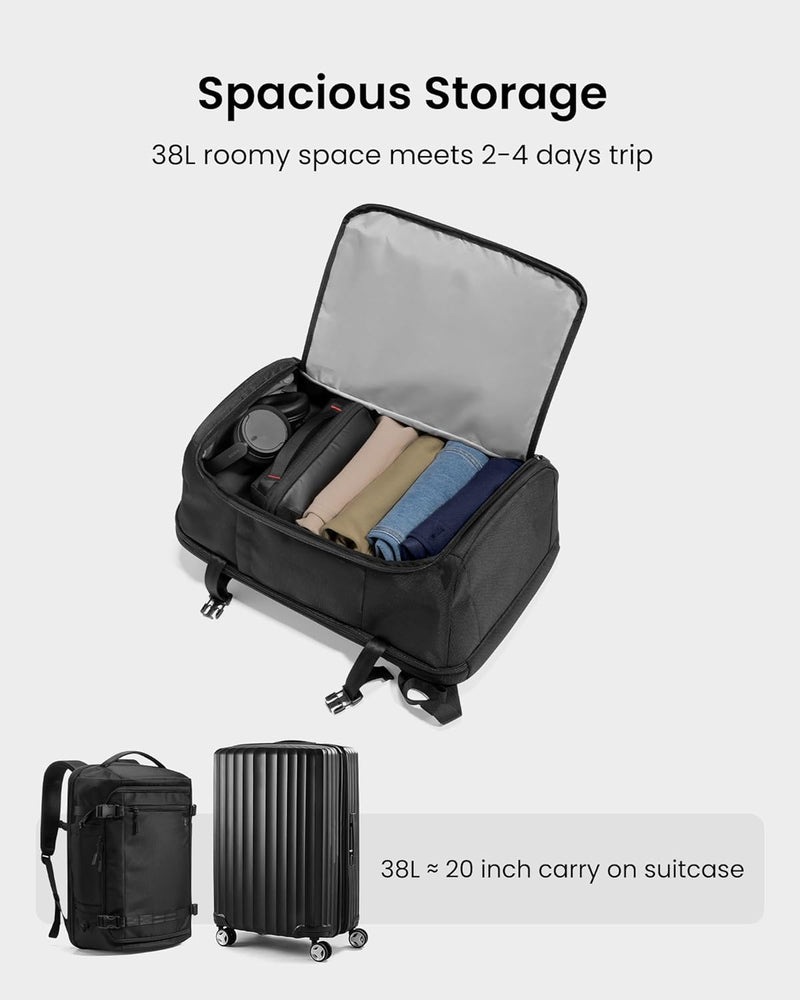 38L TSA-Friendly Travel Backpack With Laptop Compartment