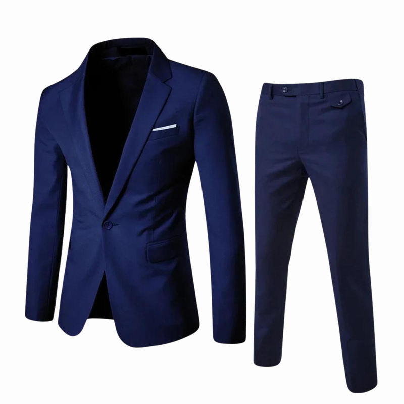 Men&#39;s Slim-Fit Suit with Blazer and Trousers