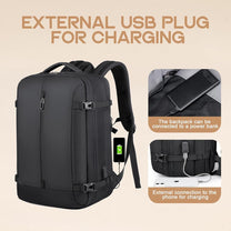 40L Expandable Waterproof Travel Backpack With USB Port And 17” Laptop Compartment - Buy One Get One Free