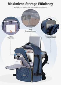 40L Travel Backpack With 6 Packing Cubes And Laptop Compartment