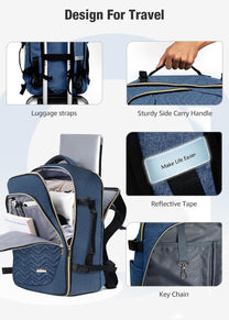 40L Travel Backpack With 6 Packing Cubes And Laptop Compartment
