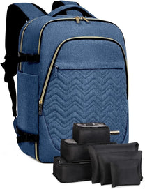 40L Travel Backpack With 6 Packing Cubes And Laptop Compartment