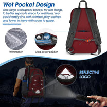 40L Waterproof Hiking And Camping Rucksack – Lightweight, Foldable, 2 For 1 Offer