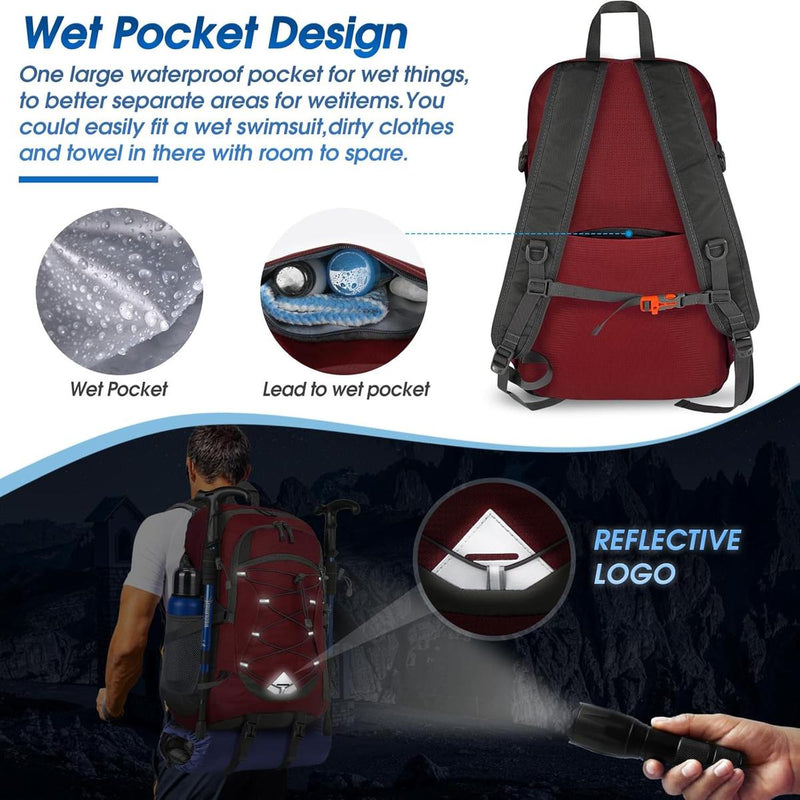 40L Waterproof Hiking And Camping Rucksack – Lightweight, Foldable, 2 For 1 Offer