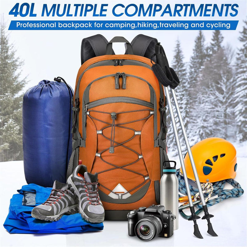40L Waterproof Hiking And Camping Rucksack – Lightweight, Foldable, 2 For 1 Offer