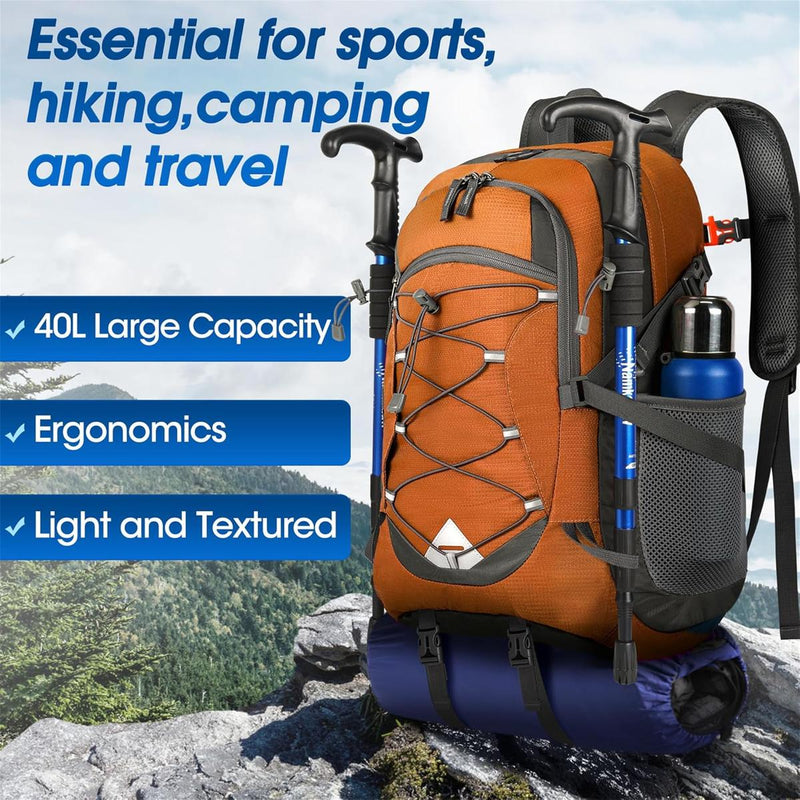 40L Waterproof Hiking And Camping Rucksack – Lightweight, Foldable, 2 For 1 Offer