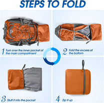 40L Waterproof Hiking And Camping Rucksack – Lightweight, Foldable, 2 For 1 Offer