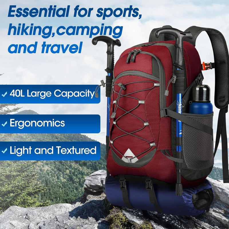 40L Waterproof Hiking And Camping Rucksack – Lightweight, Foldable, 2 For 1 Offer