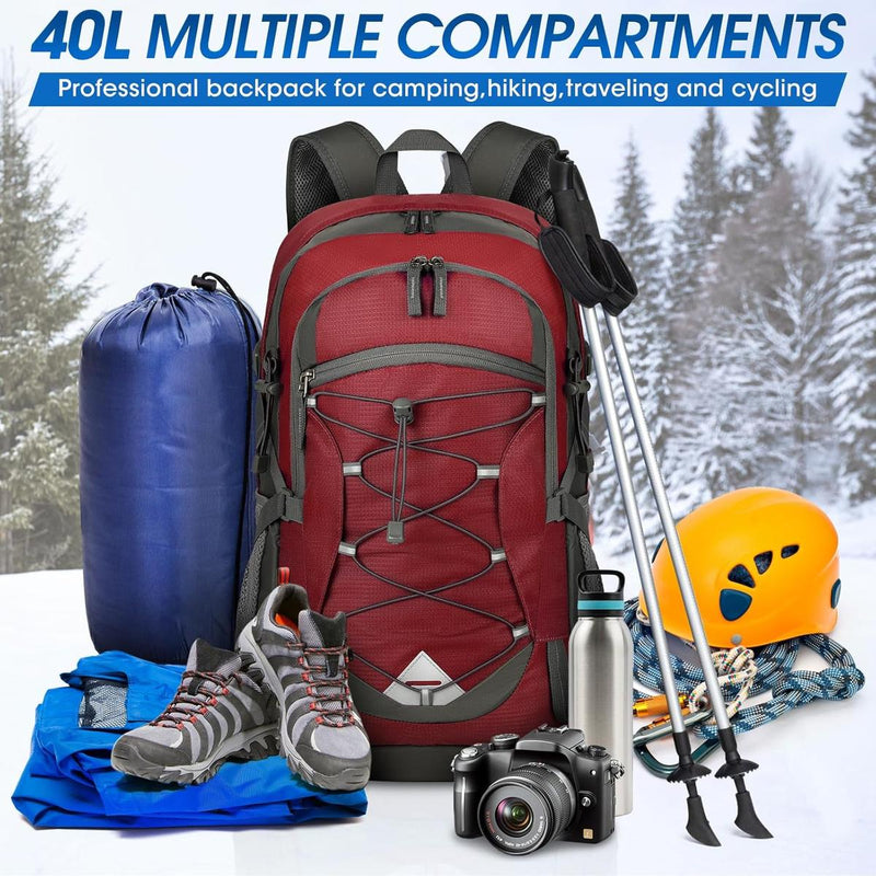 40L Waterproof Hiking And Camping Rucksack – Lightweight, Foldable, 2 For 1 Offer