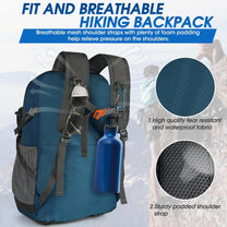 40L Waterproof Hiking And Camping Rucksack – Lightweight, Foldable, 2 For 1 Offer