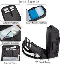 40L Waterproof Travel Laptop Backpack With USB Charging Port And Theft Protection
