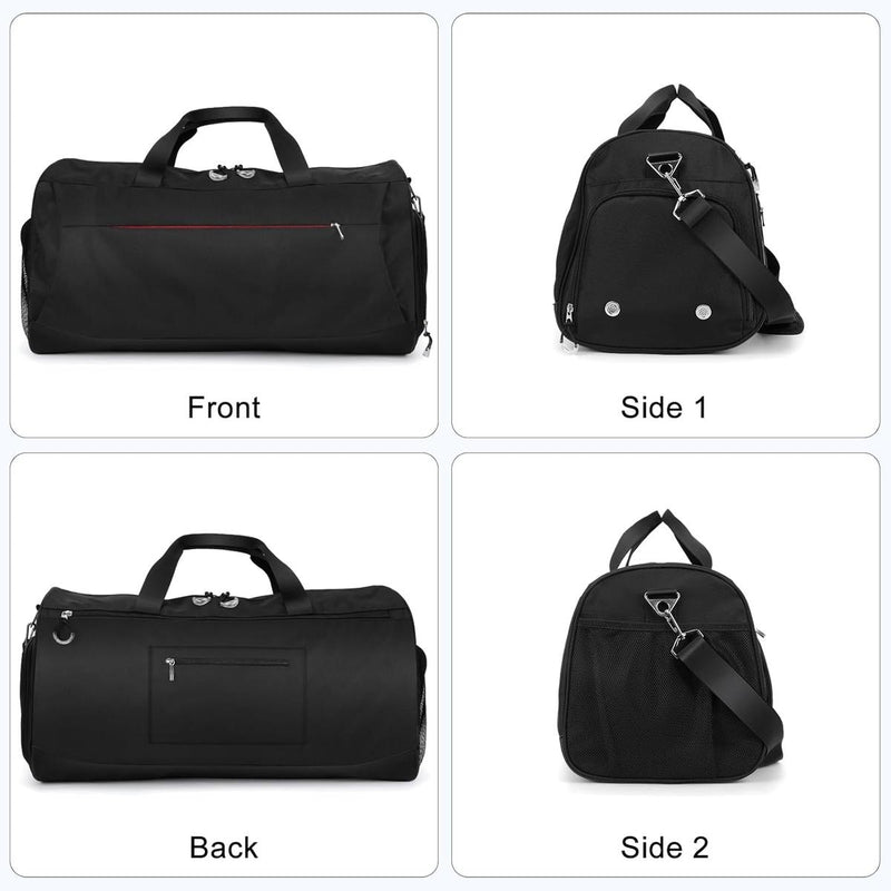 45L Waterproof Sports Duffel Bag With Shoe Compartment And Wet Pocket