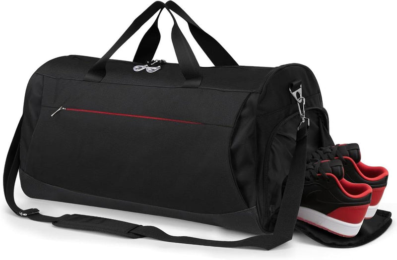 45L Waterproof Sports Duffel Bag With Shoe Compartment And Wet Pocket