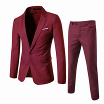 Men&#39;s Slim-Fit Suit with Blazer and Trousers