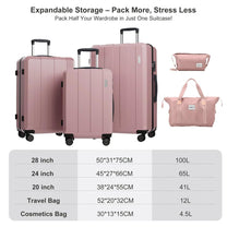 5-In-1 Luggage Set With Three Suitcases And Two Bags