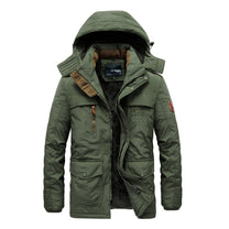 Men&#39;s Winter Parka With Fleece Lining And Faux Fur Hood